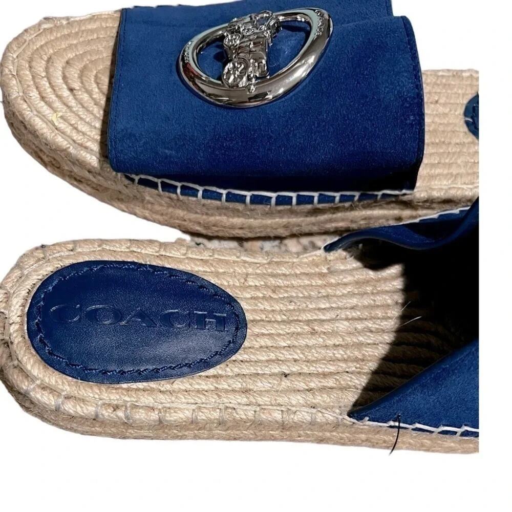 COACH Camille Espadrille Blue Size 7.5 NWOT - Picture 9 of 11
